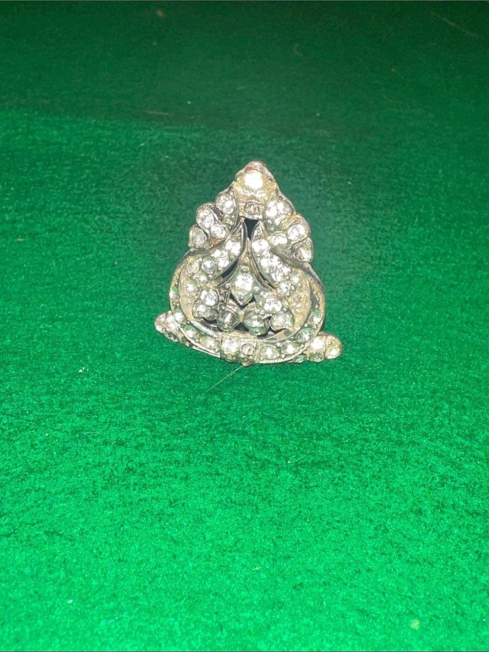 Vintage Shoebuckle Rhinestone Teardrop